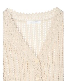 Green Parks インド綿　レース編みカーディガン