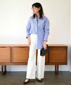 woadblue ＜坪田あさみさんコラボ＞SALUU　サルー /デニムパンツ ホワイト