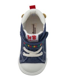 MIKI HOUSE HOT BISCUITS 【14-16cm】 かかと顔ドン デニム セカンドベビーシューズ