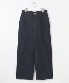 自由区 L 【洗える】365DENIMワイドストレート パンツ