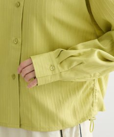 Green Parks サイドドロストショート丈シャツ（無地）