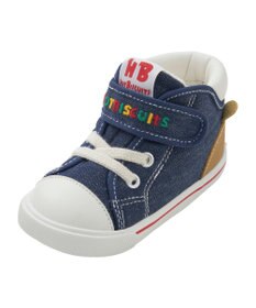 MIKI HOUSE HOT BISCUITS 【14-16cm】 かかと顔ドン デニム セカンドベビーシューズ