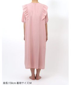 WACOAL ワコール_リラックス＆スリープ ネグリジェ 5分袖 半袖 綿100%(本体) 楊柳素材 ロング丈(ふくらはぎ付近) レディース KNT111 /ワコール