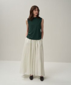 ATON NATURAL DYED LINEN LAWN | ギャザースカート