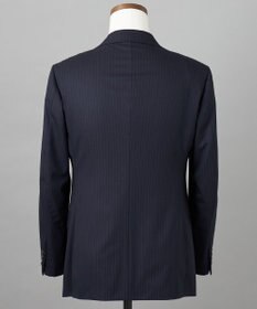 GOTAIRIKU 横に伸びる【TasmaniaWool/タマニアウール】ストレッチ スーツ（ネイビーストライプ）