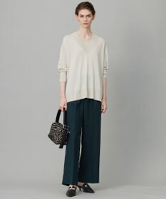 ICB L 【新色追加・UVケア・接触冷感・速乾・防シワ・洗える】 FluidBackSatin  ワイドパンツ