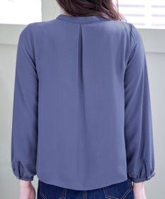 Tiaclasse 【洗える・スマート裏起毛】ジョーゼットフリルブラウス