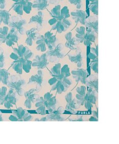 MOONBAT 【シルク100%】FURLA (フルラ) 花柄 シルクプリントスカーフ 65cm×65cm  UV対策 手洗い可能