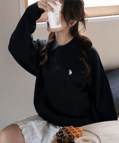 WEGO 【25年秋冬新作/ユニセックス着用ITEM/MLサイズ展開】別注USPOLOニットポロ