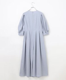 #Newans 【撥水加工/洗濯機可能】〈小柄さんにお勧め〉パフスリーブフレアワンピース