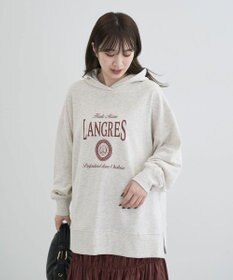 Green Parks 裏毛エンブレムパーカーチュニック