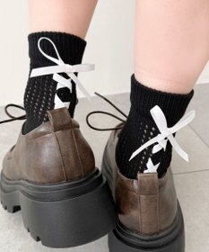 WEGO レースアップリボンソックス