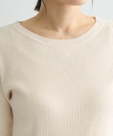 Green Parks アンチピリング袖シアーリブニットプルオーバー