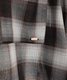 earth music&ecology 【2WAY】２ｗａｙショルダードロストリボンチェックシャツ