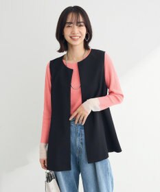 Green Parks アンチピリング袖シアーリブニットプルオーバー