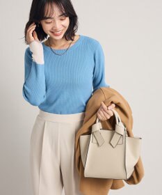 Green Parks アンチピリング袖シアーリブニットプルオーバー