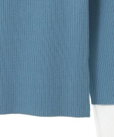 Green Parks アンチピリング袖シアーリブニットプルオーバー