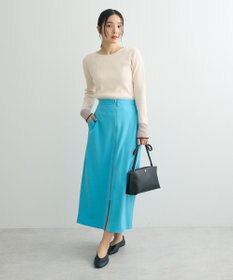 Green Parks アンチピリング袖シアーリブニットプルオーバー