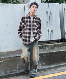 WEGO イージーバレルレッグデニムパンツ