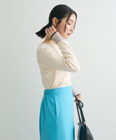 Green Parks アンチピリング袖シアーリブニットプルオーバー