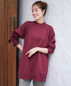 Tiaclasse 【安田美沙子さん着用・選べる2type・新色追加】ボタンニットチュニック