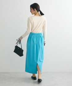 Green Parks アンチピリング袖シアーリブニットプルオーバー