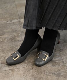 Pointer 日本製 本革バックルパンプス