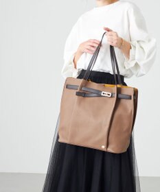 LA BAGAGERIE コンビカラーA4トートバッグ