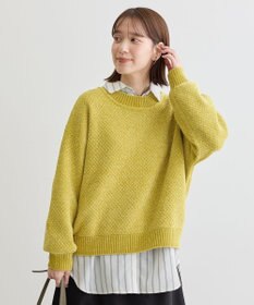 Green Parks ベロアモールモックネックニットプルオーバー