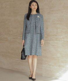 組曲 S 【KUMIKYOKU NAVY】ラメループモールツイード ジャケット