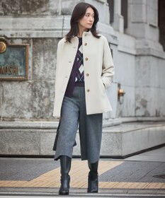 J.PRESS LADIES L ショートビーバー ボトルネック コート