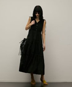 GRACE CONTINENTAL コットンシルクティアードワンピース