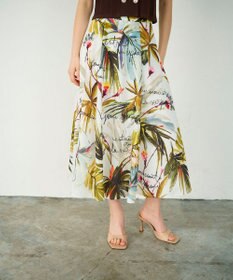 GRACE CONTINENTAL リゾートリーフプリントスカート