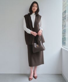 BEIGE， 【人気シリーズ】EVA / ハイネックロングスリーブブラウス