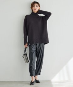 ICB 【洗える】 ライトフェイクレザー バレルパンツ