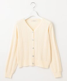 Feroux 【洗える】ビジューボタン カーディガン