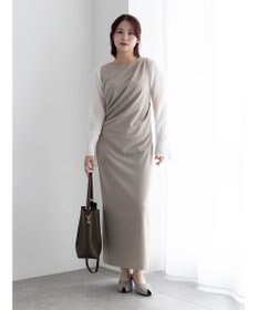 Te chichi ドレープ I ラインワンピース【AOYAMA FASHION ASSOCIATION × Te chichi】