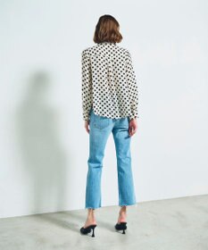 GRACE CONTINENTAL ドットプリントボウタイブラウス