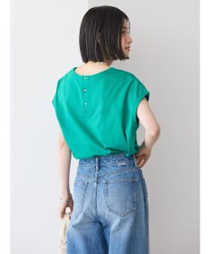 AMERICAN HOLIC バックボタンフレンチスリーブプルオーバー