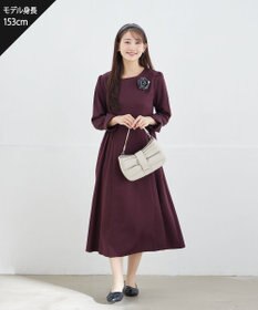 Tiaclasse L 【安田美沙子さん着用・新色追加・洗える】ベロアラインフレアワンピース