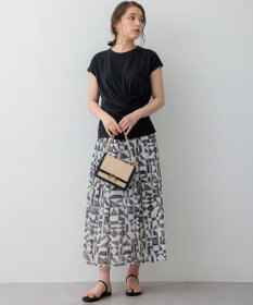 23区 【SLOW/一部店舗限定】MVSコットン カシュクールデザイン Tシャツ