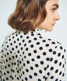 GRACE CONTINENTAL ドットプリントボウタイブラウス