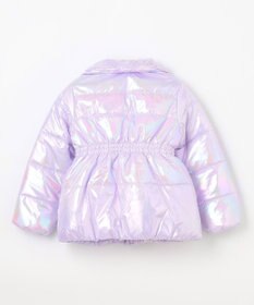 ANY KIDS パール調×フリースボア中綿コート