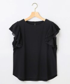 組曲 プリーツコンビフレンチスリーブ カットソー