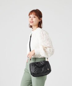 LA BAGAGERIE シープレザー ギャザーハンドル2wayラウンドトートバッグ