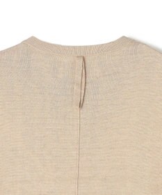 BEIGE， CHLOR / ウールシルク配色クルーネックカーディガン