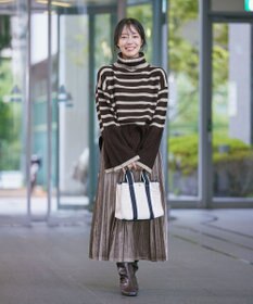 Tiaclasse 【洗える】ハイネックボーダープルオーバー