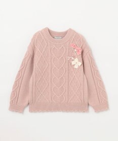 ANY KIDS リボン ケーブル ニット