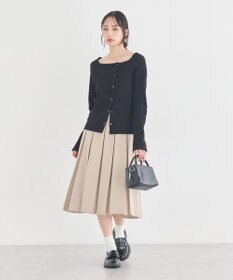 earth music&ecology 【予約】アシメ釦ツイストテレコカットソー