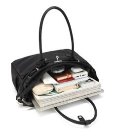 style code 【高密度ナイロン×レザー】ナイロンロングハンドルトートバッグ　軽量　大容量